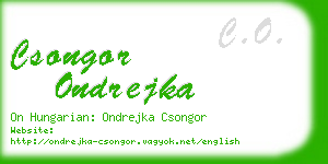 csongor ondrejka business card